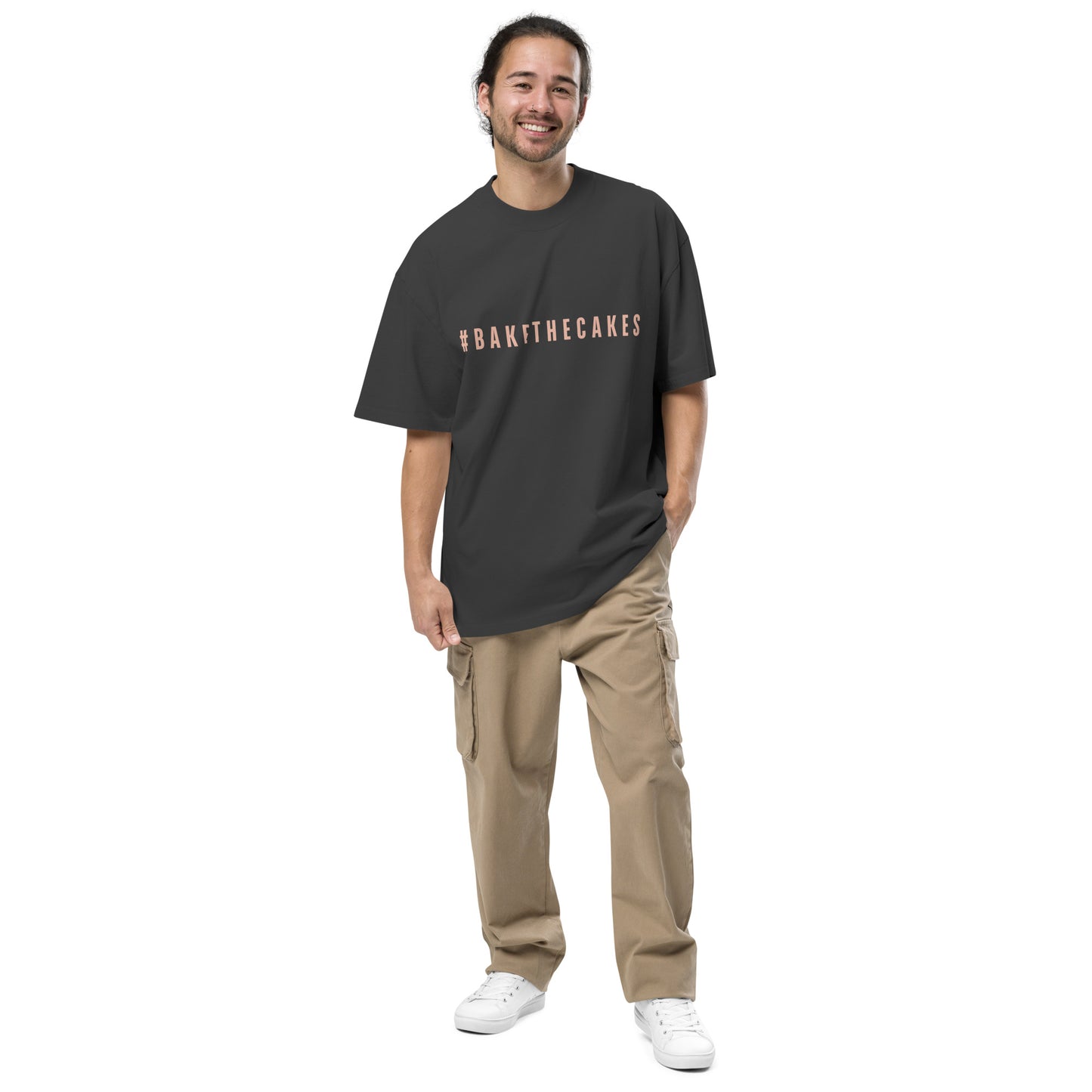 #BAKETHECAKES Oversized faded t-shirt